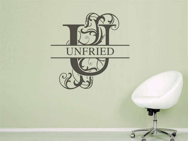 Wandtattoo verschnörkeltes U mit Unfried