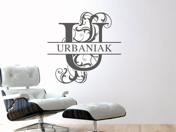 Wandtattoo verschnörkeltes U mit Urbaniak