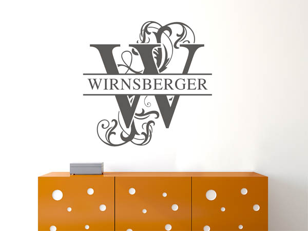Wandtattoo verschnörkeltes W mit Wirnsberger