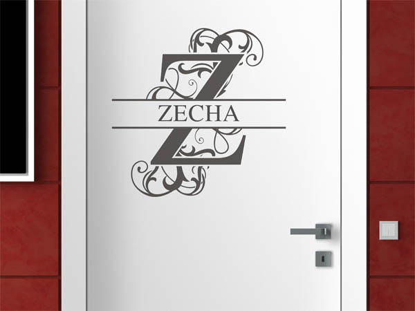 Wandtattoo verschnörkeltes Z mit Zecha