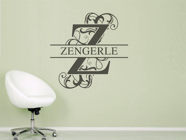 Wandtattoo verschnörkeltes Z mit Zengerle