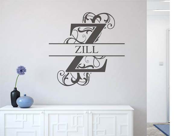 Wandtattoo verschnörkeltes Z mit Zill