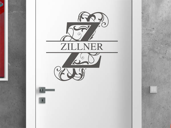 Wandtattoo verschnörkeltes Z mit Zillner