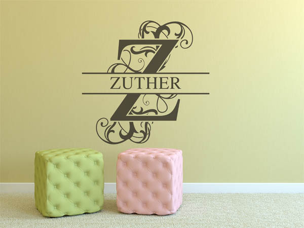 Wandtattoo verschnörkeltes Z mit Zuther