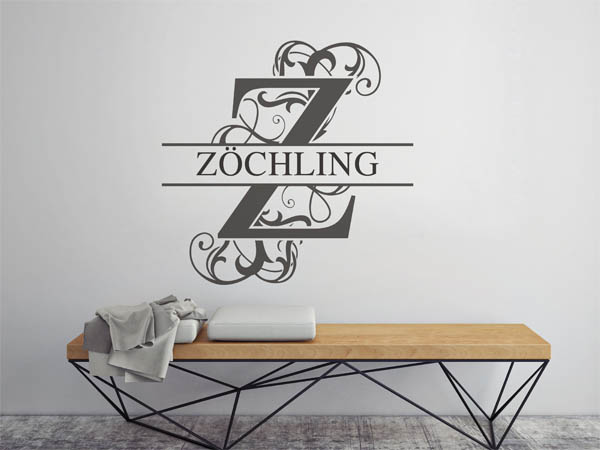 Wandtattoo verschnörkeltes Z mit Zöchling
