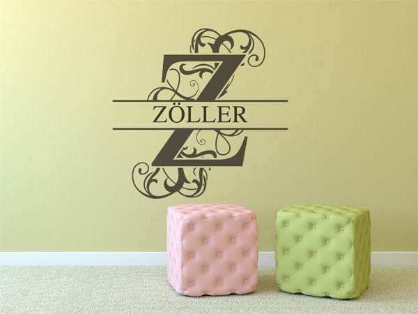Wandtattoo verschnörkeltes Z mit Zöller