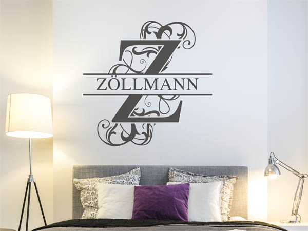 Wandtattoo verschnörkeltes Z mit Zöllmann