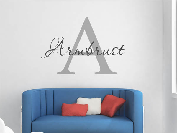 Wandtattoo Armbrust Nachname