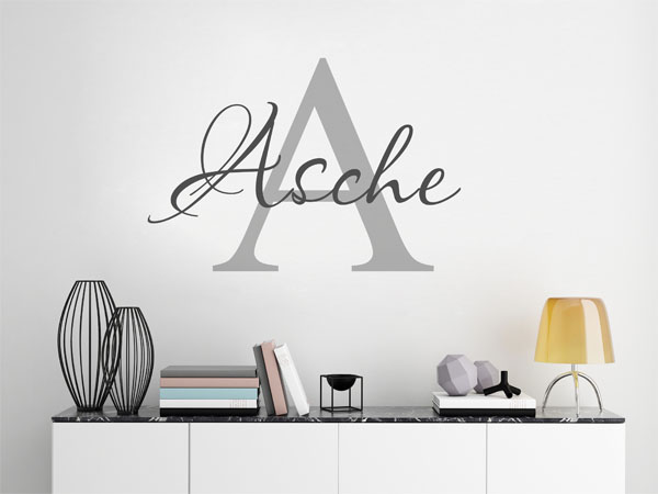 Wandtattoo Asche Nachname