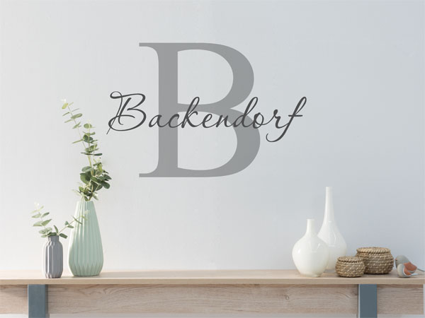 Wandtattoo Backendorf Nachname