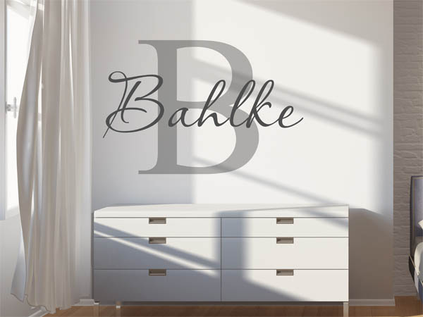 Wandtattoo Bahlke Nachname
