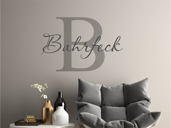 Wandtattoo Bahrfeck Nachname