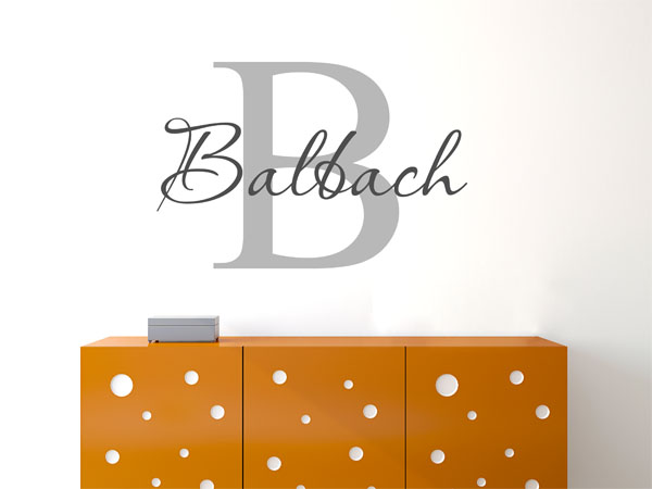 Wandtattoo Balbach Nachname