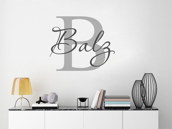 Wandtattoo Balz Nachname
