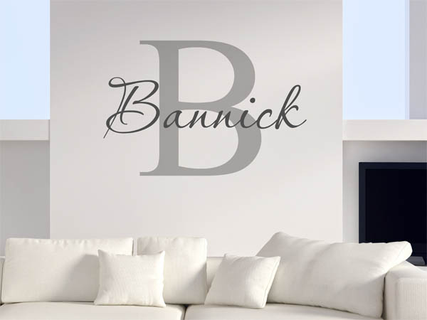 Wandtattoo Bannick Nachname