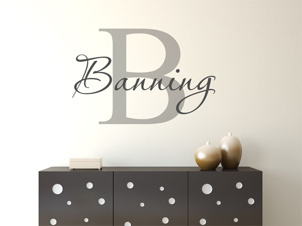 Wandtattoo Banning Nachname