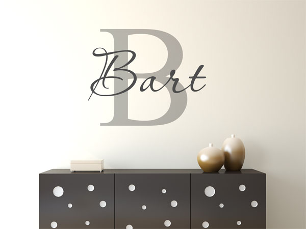 Wandtattoo Bart Nachname