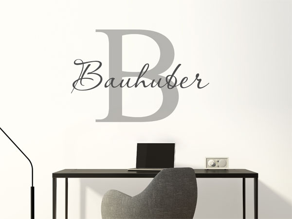 Wandtattoo Bauhuber Nachname