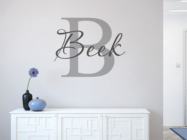 Wandtattoo Beek Nachname