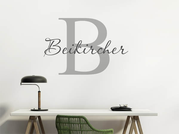 Wandtattoo Beikircher Nachname