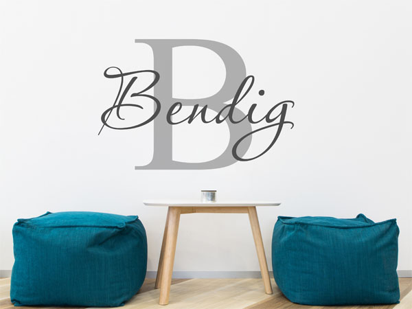 Wandtattoo Bendig Nachname
