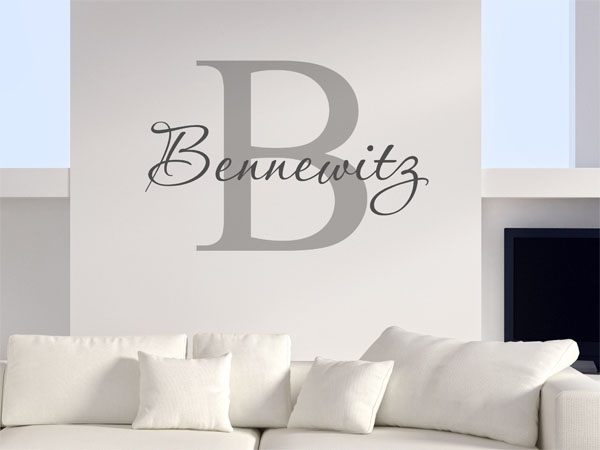 Wandtattoo Bennewitz Nachname