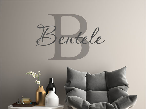 Wandtattoo Bentele Nachname