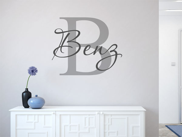 Wandtattoo Benz Nachname