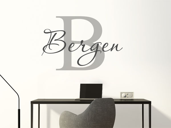 Wandtattoo Bergen Nachname