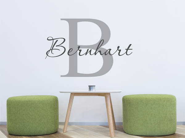 Wandtattoo Bernhart Nachname