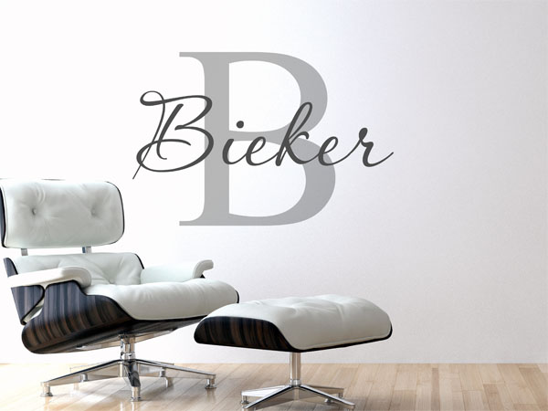 Wandtattoo Bieker Nachname