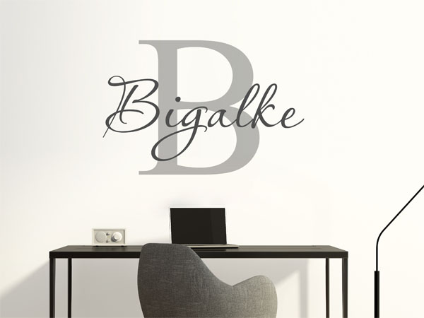 Wandtattoo Bigalke Nachname