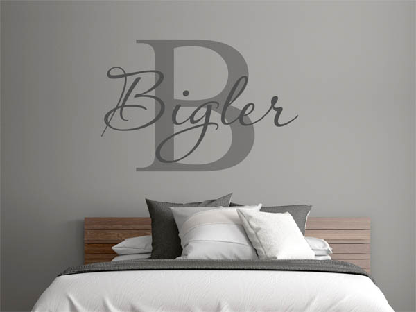 Wandtattoo Bigler Nachname