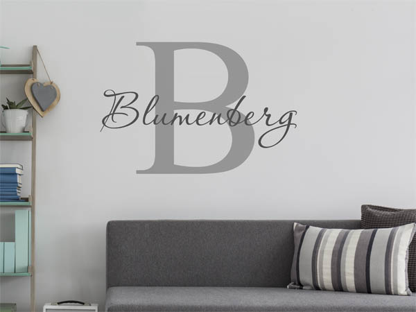 Wandtattoo Blumenberg Nachname