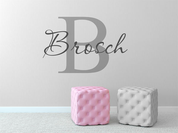 Wandtattoo Brosch Nachname