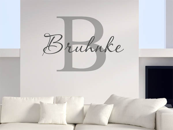 Wandtattoo Bruhnke Nachname