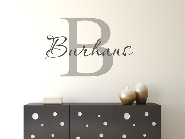 Wandtattoo Burhans Nachname