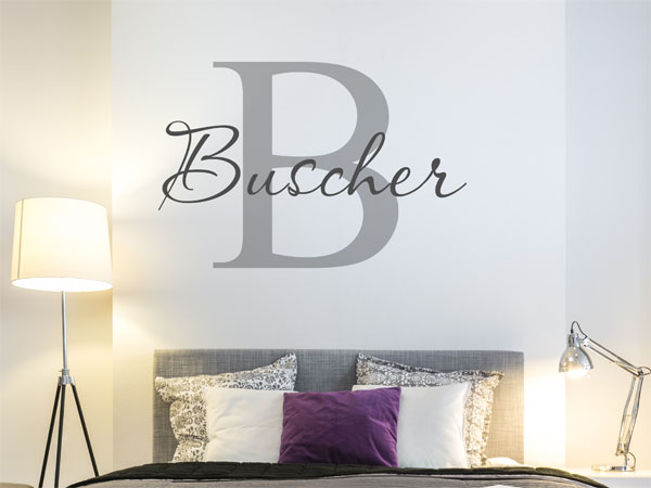 Wandtattoo Buscher Nachname