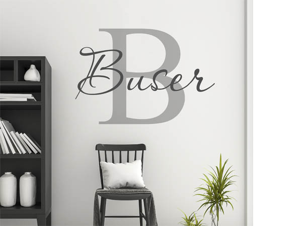 Wandtattoo Buser Nachname