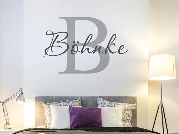 Wandtattoo Böhnke Nachname