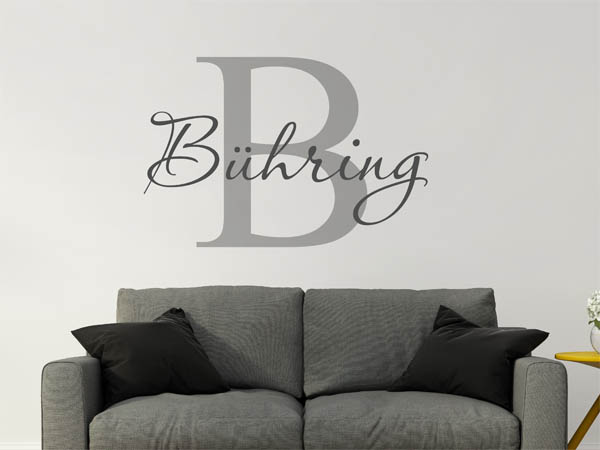 Wandtattoo Bühring Nachname