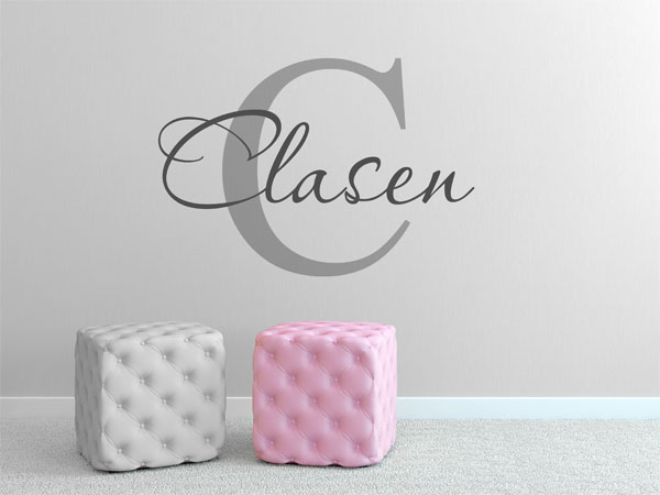 Wandtattoo Clasen Nachname