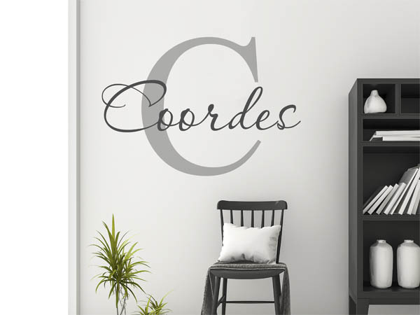 Wandtattoo Coordes Nachname