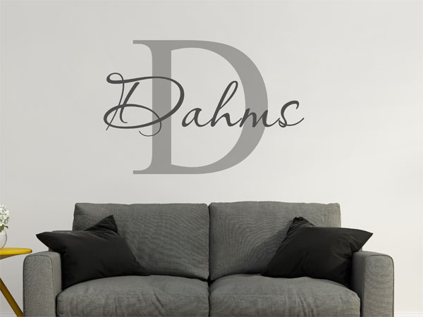 Wandtattoo Dahms Nachname