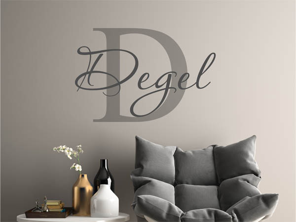 Wandtattoo Degel Nachname