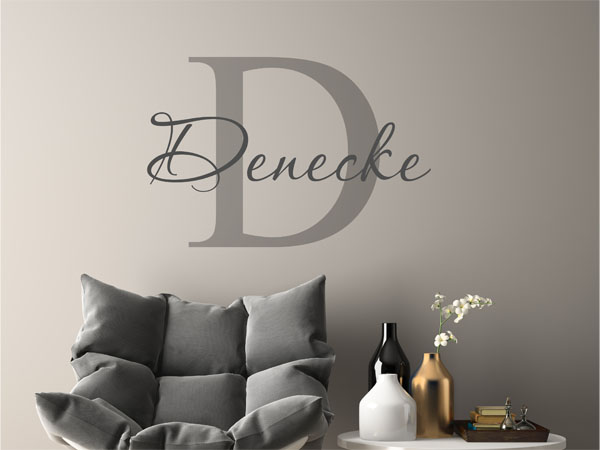 Wandtattoo Denecke Nachname