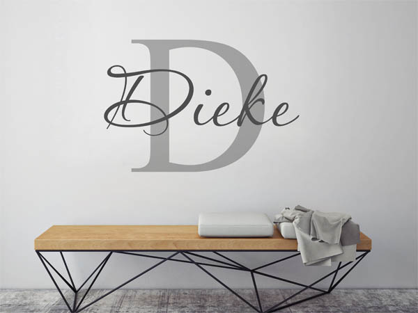 Wandtattoo Dieke Nachname