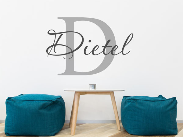 Wandtattoo Dietel Nachname