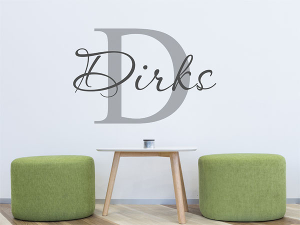 Wandtattoo Dirks Nachname