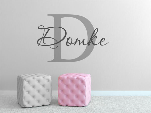 Wandtattoo Domke Nachname